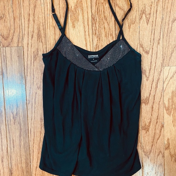 Express Black Stoned Camisole size small. Edgy fun sexy - Picture 1 of 3
